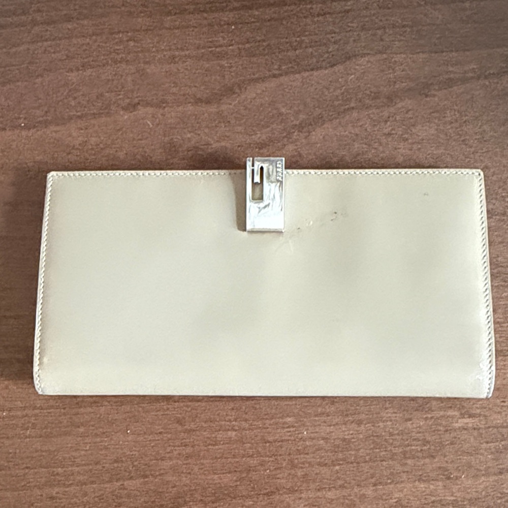 Elegant Cream Clutch Wallet